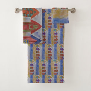 Beach Huts Handtuch Set