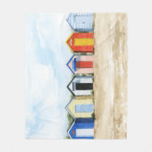 Beach Huts I Fleecedecke (Vorderseite)