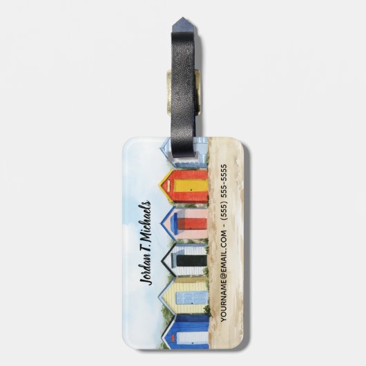 Beach Huts I Gepäckanhänger (Rückseite vertikal)