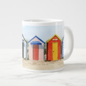 Beach Huts I Jumbo-Tasse (Vorderseite Rechts)