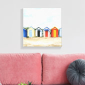 Beach Huts I Leinwanddruck (Insitu (Wohnzimmer))