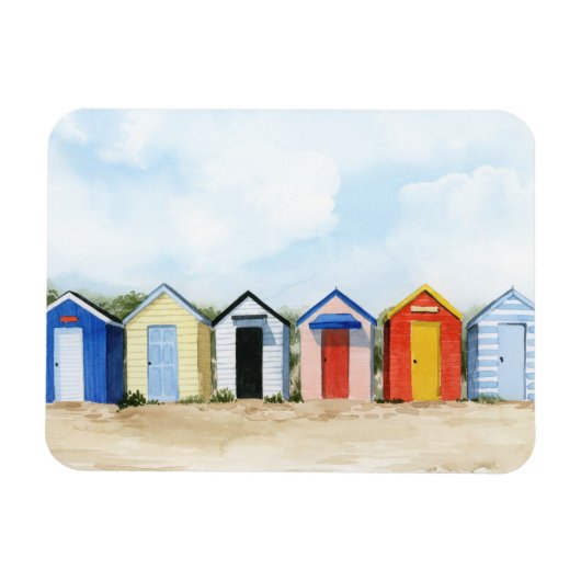 Beach Huts I Magnet (Horizontal)