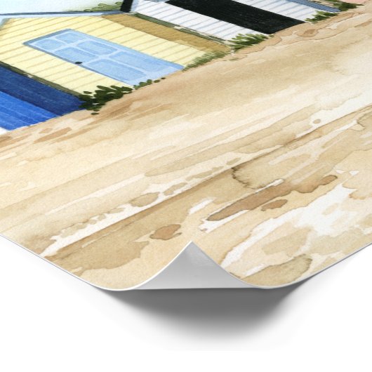 Beach Huts I Poster (Ecke)