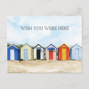 Beach Huts I - wünscht, Sie wären hier Postkarte