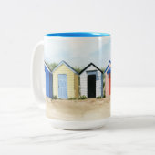 Beach Huts I Zweifarbige Tasse (Vorderseite Links)