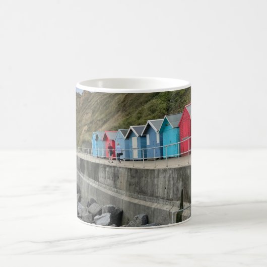 Beach Huts in Sheringham Norfolk Kaffeetasse (Mittel)