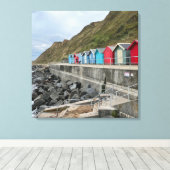 Beach Huts in Sheringham Norfolk Leinwanddruck (Insitu (Holzboden))