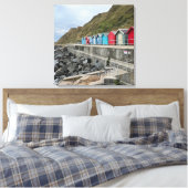 Beach Huts in Sheringham Norfolk Leinwanddruck (Insitu (Schlafzimmer))