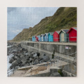 Beach Huts in Sheringham Norfolk Puzzle (Vertikal)