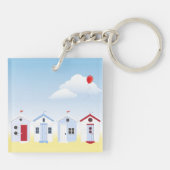 Beach Huts Keychain Schlüsselanhänger (Rückseite)