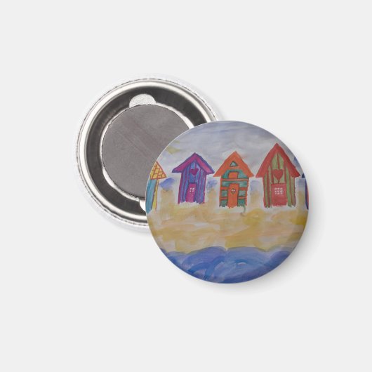 Beach Huts Magnet (Vorderseite/Rückseite)