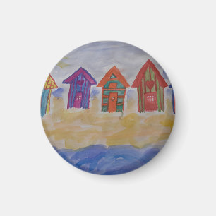 Beach Huts Magnet
