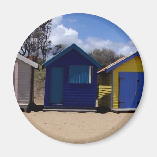 Beach Huts Melbourne 2 Magnet (Vorne)
