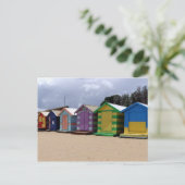 Beach Huts Melbourne 2 Postkarte (Stehend Vorderseite)