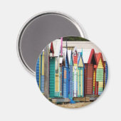 Beach Huts Melbourne Magnet (Vorderseite/Rückseite)