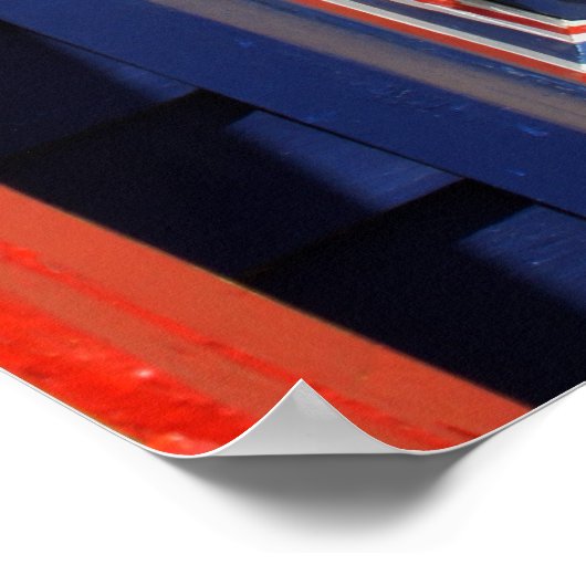 Beach Huts Melbourne Side Poster (Ecke)