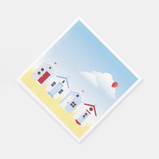 Beach Huts Paper Napkins Serviette (Ecke)