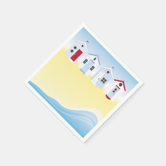 Beach Huts Paper Napkins Serviette (Ecke)