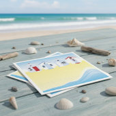 Beach Huts Paper Napkins Serviette