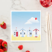 Beach Huts Paper Napkins Serviette