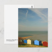 Beach Huts Postcard Postkarte (Vorne/Hinten)