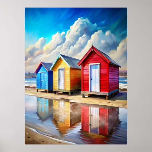 Beach Huts Poster (Vorne)