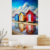 Beach Huts Poster (Küche)