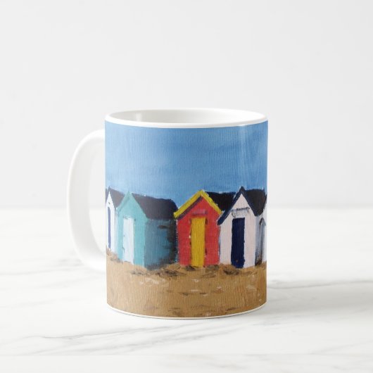 Beach Huts Southwold England Kaffeetasse (Vorderseite Links)