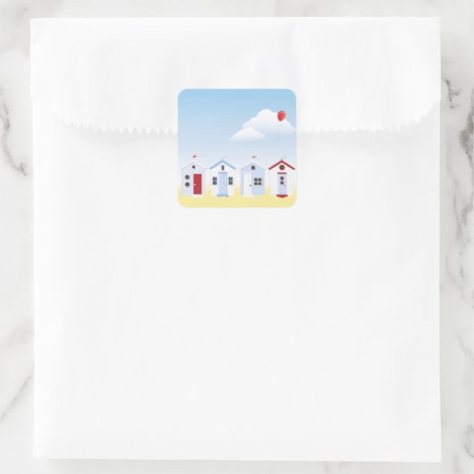 Beach Huts Stickers (Tasche)
