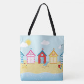 Beach Huts Tote Bag Tasche (Vorderseite)