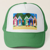 'Beach Huts' Trucker Hat Truckerkappe (Vorderseite)