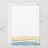 Beach Huts Watercolor Ocean Front Brautparty Einladung (Rückseite)