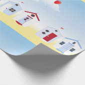 Beach Huts Wrapping Paper Geschenkpapier (Ecke)