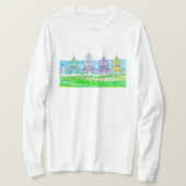 Beach Hütte Bright Long Sleeve Tshirt (Design vorne)