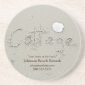 Beach Hütte Sand Writing Untersetzer (Vorne)