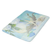 Beach Hütte Seashell Starfish w Sea Gloral Badematte (Schrägansicht)