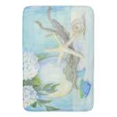 Beach Hütte Seashell Starfish w Sea Gloral Badematte (Vorderseite Vertikal)