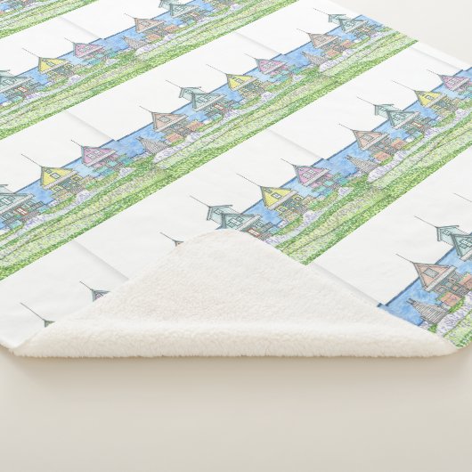 Beach Hütte Sherpa Blanket Sherpadecke (3/4)