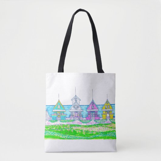 Beach Hütte Tote Bag Tasche (Vorderseite)