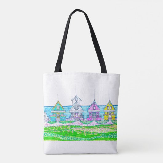 Beach Hütte Tote Bag Tasche (Rückseite)