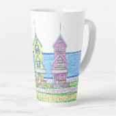 Beach Hütte Trio 2; Große Latte Tasse (Rechte Ecke)