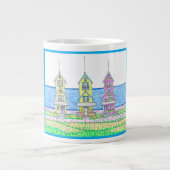 Beach Hütte Trio 2 Jumbo Tasse (Vorderseite)