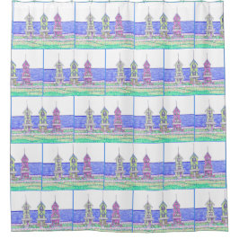 Beach Hütte Trio Duschvorhang