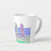 Beach Hütte Trio Kleine Latte Tasse (Rechte Ecke)