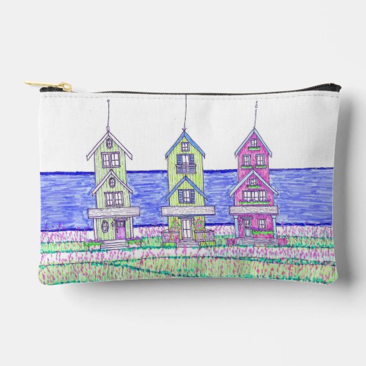 Beach Hütte Trio Kleines Zubehör Tasche (Vorderseite)