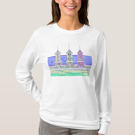 Beach Hütte Trio Long Sleeve Tshirt (Vorderseite)