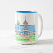 Beach Hütte Trio Zwei Tone Tasse (VorderseiteRechts)