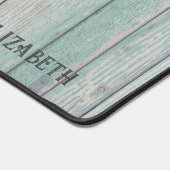 Beach Hütte Wood Personalisiert Schreibtischunterlage (Ecke)