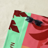 Beach Illustration benutzerdefinierte Text Strand  Strandtuch (Beispiel)