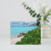 Beach in Antigua Postkarte (Stehend Vorderseite)